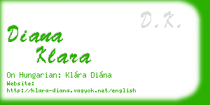 diana klara business card